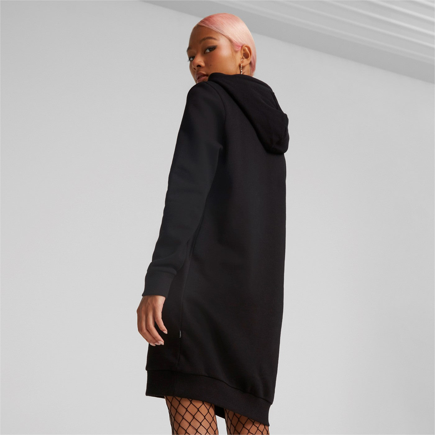 Puma Vestito lungo con cappuccio ESS Logo Hooded Dress FL 671988 01 black