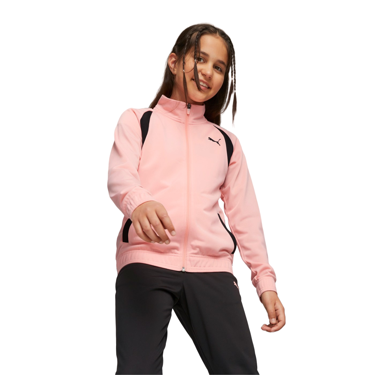 Puma Tuta sportiva da ragazza in Tricot 673583-63 rosa pesca