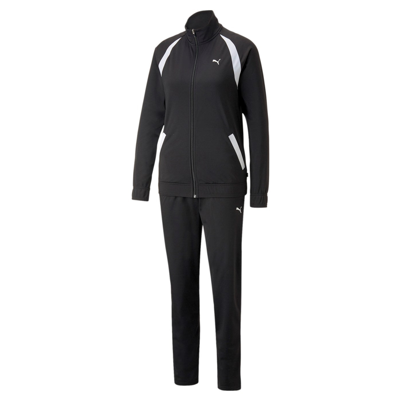 Puma Tuta sportiva da donna in poliestere con cerniera intera Classic Tricot 675234-01 nero