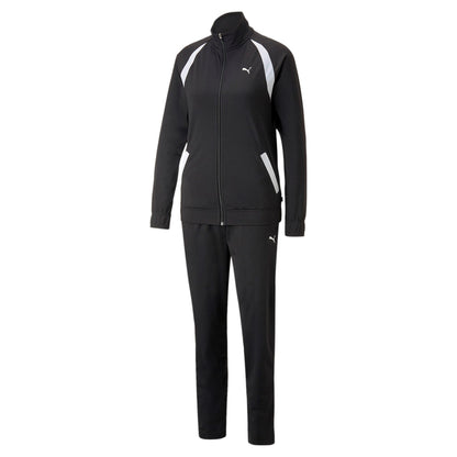Puma Tuta sportiva da donna in poliestere con cerniera intera Classic Tricot 675234-01 nero