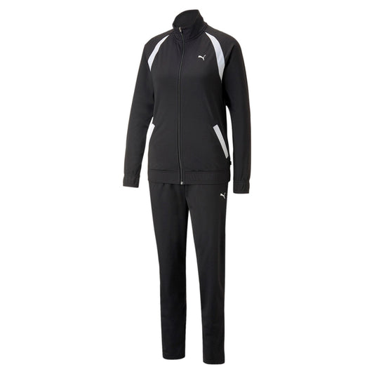 Puma Tuta sportiva da donna in poliestere con cerniera intera Classic Tricot 675234-01 nero