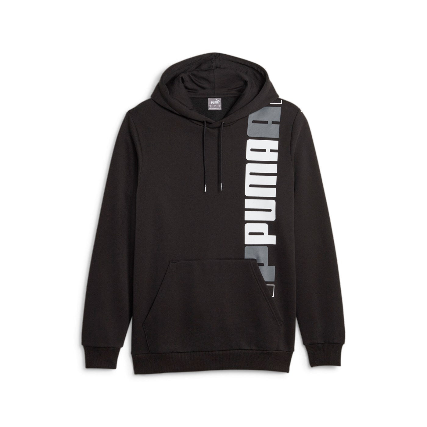 Puma Felpa con cappuccio da uomo e stampa logo grande 675919-01 nero
