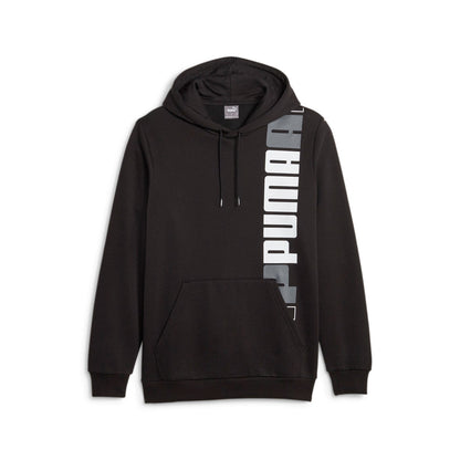 Puma Felpa con cappuccio da uomo e stampa logo grande 675919-01 nero