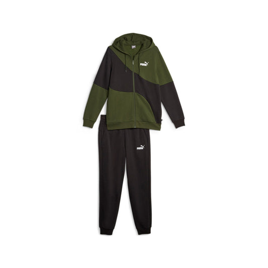 Puma tuta sportiva con cappuccio da uomo Power Cat 675972-31 mirto