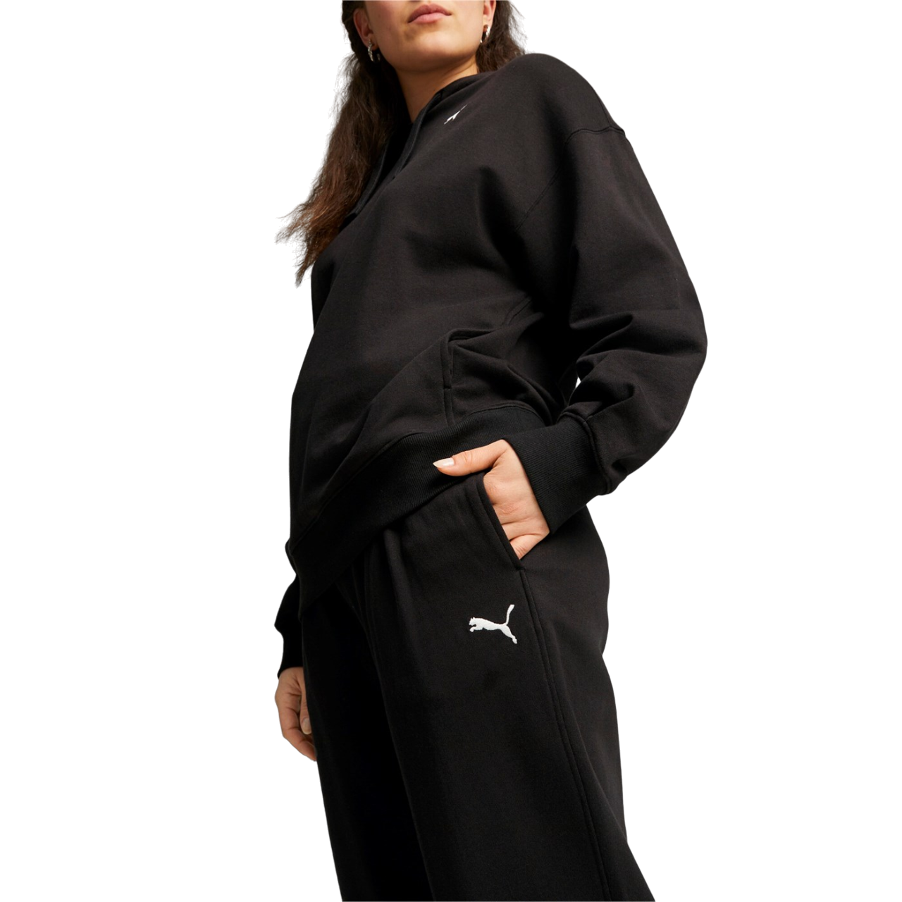 Puma pantalone sportivo da donna largo Her High-Waist 676006-01 nero