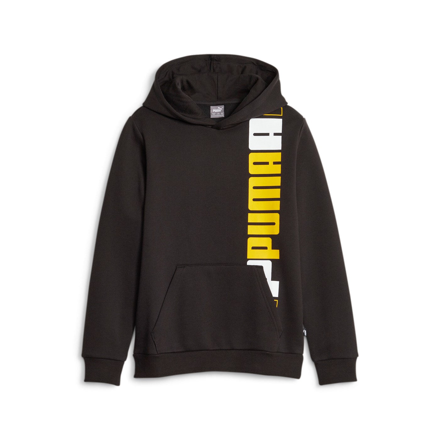 Puma felpa con cappuccio da ragazzo Logo Lab 676325-51 nero-giallo