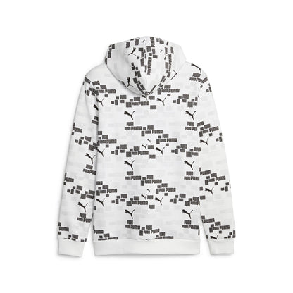 Puma Felpa Uomo con Cappuccio Logo Lab Bianca - 676819-02