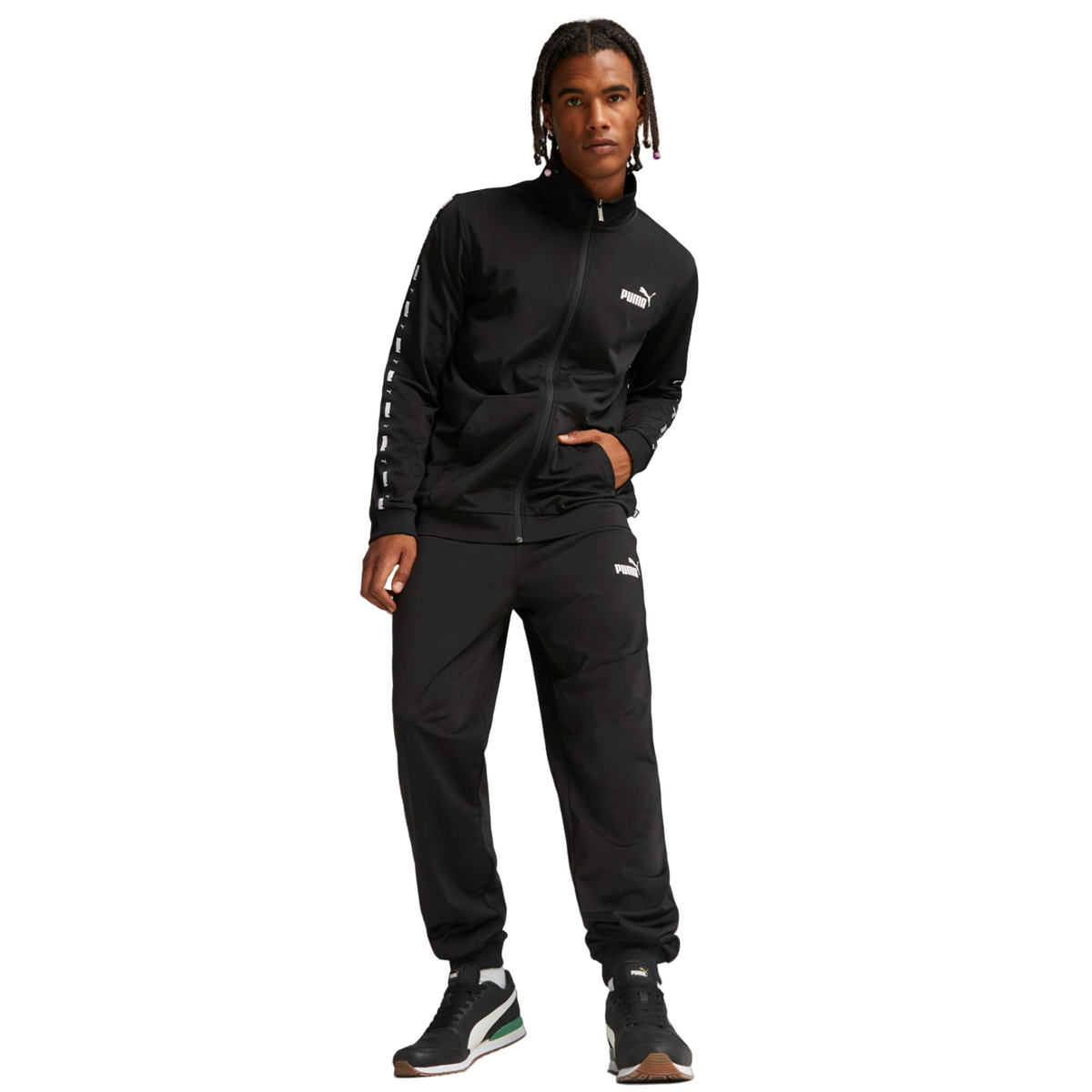 Puma Men's Polyester Tape Poly Suit 677429-01 Black