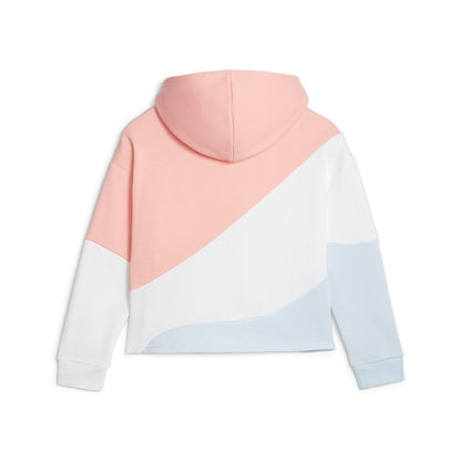 Puma Felpa con cappuccio da ragazza Power 677992-69 rosa-bianco celeste