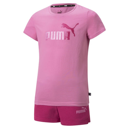 Puma competo in cotone da bambina T-shirt e Pantaloncino 846936 15 opera mauve
