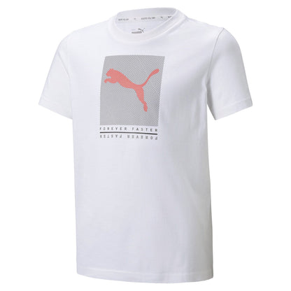 Puma maglietta manica corta da bambino Active Sports Graphic 846993 02 bianco
