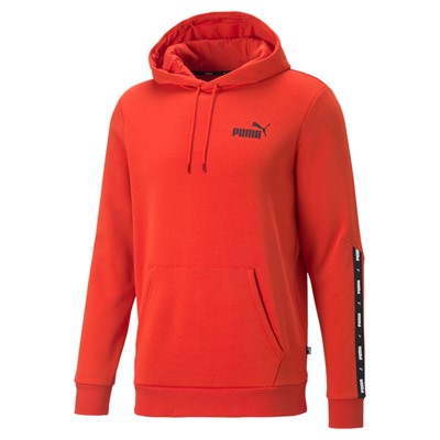 Puma felpa da uomo con cappuccio e tasca anteriore a marsupio ESS+ Tape 849040 33 rosso