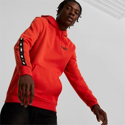 Puma felpa da uomo con cappuccio e tasca anteriore a marsupio ESS+ Tape 849040 33 rosso