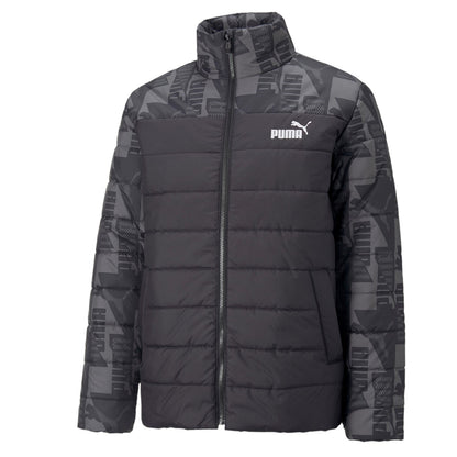 Puma Giacca da uomo trapuntata e stampa ESS Padded AOP Jacket 849347 01 nero