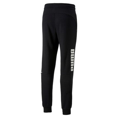 Puma Pantalone sportivo da uomo in felpa con polsino al fondo Power 849852 01 nero