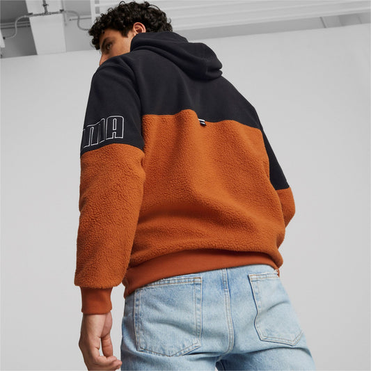 Puma Maglia Pile con Cappuccio Power Winterized 849854 64 arancio nero
