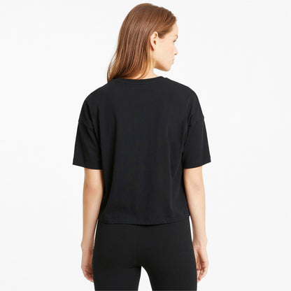 Puma maglietta manica corta da donna ESS Cropped Logo 586866 01 nero