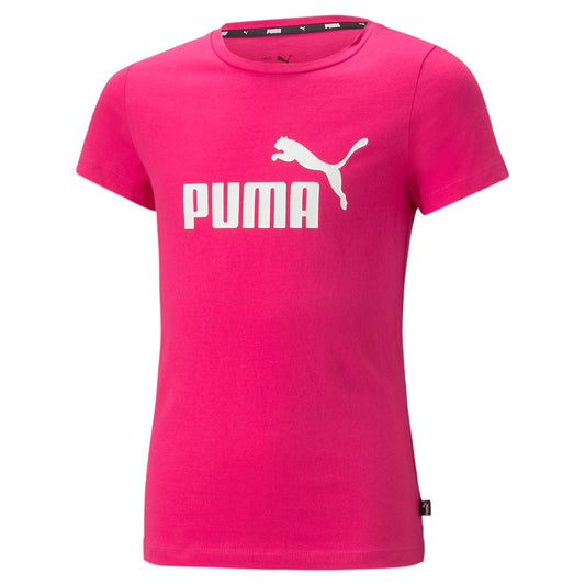 Puma maglietta manica corta da ragazza con logo stampato ESS 587029 01 orchidea