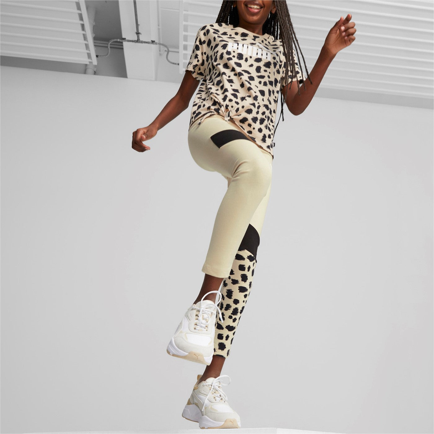 Puma Pantalone sportivo Leggings da bambina e ragazza Animal Block 539818-88 granola