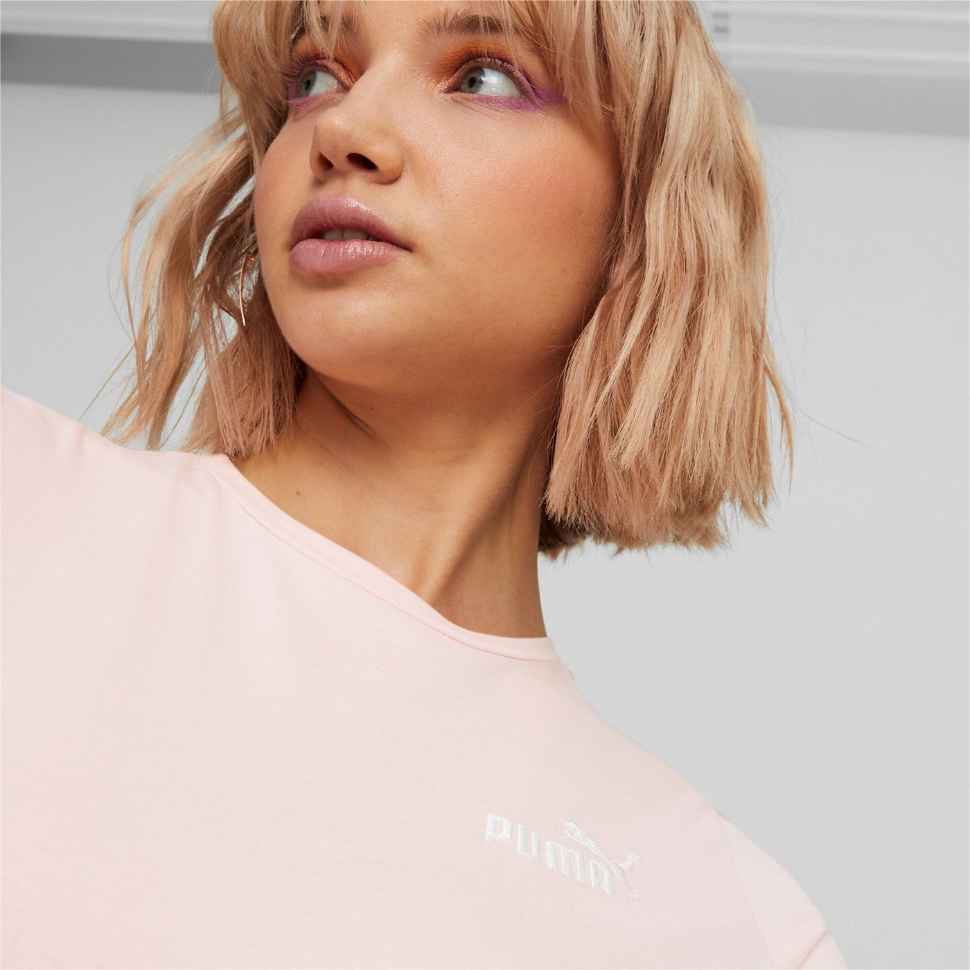 Puma T-shirt Donna Manica Corta ESS+ Embroidery Tee Rose Dust - 848331-66