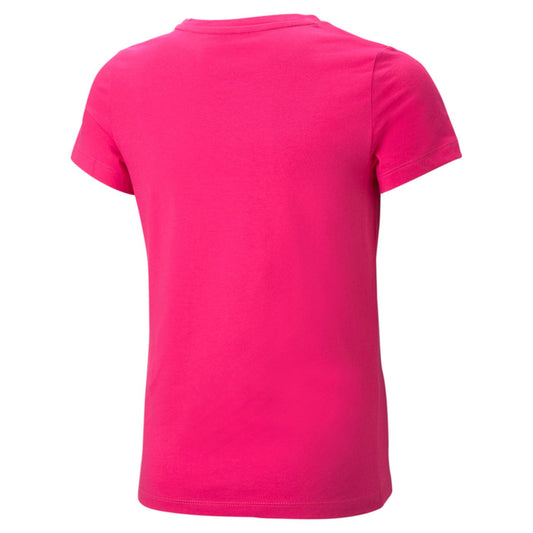 Puma maglietta manica corta da ragazza con logo stampato ESS 587029 01 orchidea