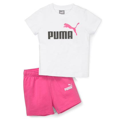 Puma Completino da infant Minicats Tee & Short 845839-52 White-Pearl Pink