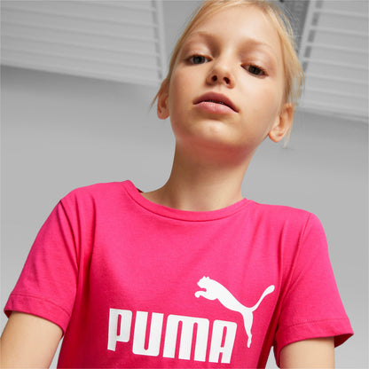 Puma maglietta manica corta da ragazza con logo stampato ESS 587029 01 orchidea