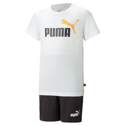 Puma Completino da bambino e ragazzo T-shirt e Short in jersey 847310-57 white-black