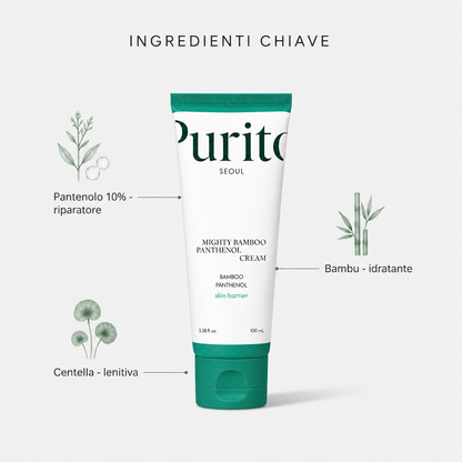 PURITO Mighty Bamboo Panthenol Cream – Crema Barriera 100ml