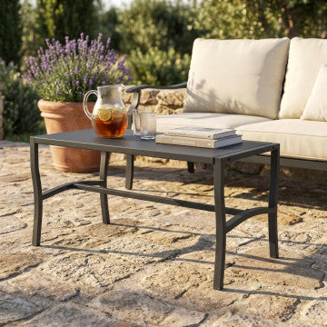 Tavolino in acciaio verniciato a polvere, dimensioni 92x45x45 cm