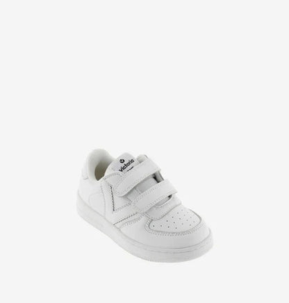 Victoria Sneaker Bambini Tiempo 1124103 Bianco Effetto Pelle