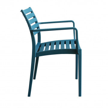 Stapelbarer Sessel Eveline aus Polypropylen – Maße: 58,5x55,2x84cm