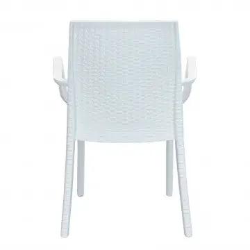 Poltrona Indiana - Sedia per esterni in wicker con struttura plastica stampata, dimensioni cm 57 x 59 x 86 h.