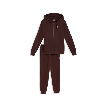 Puma Essential Elevated Suit FL 695216-33 Uomo Marrone - Tuta Sportiva con Cappuccio