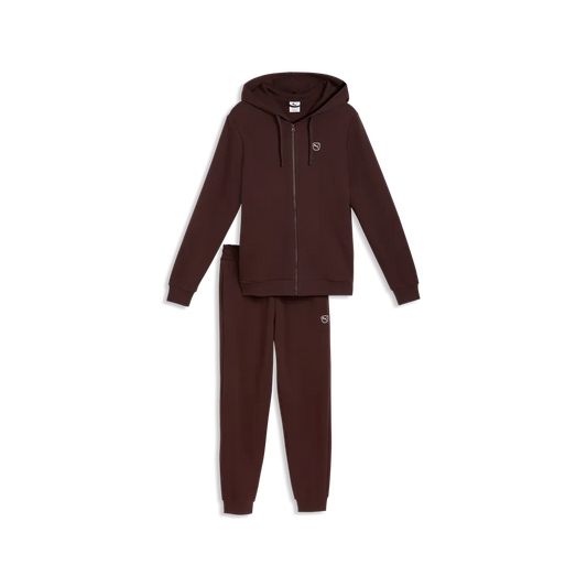 Puma Essential Elevated Suit FL 695216-33 Uomo Marrone - Tuta Sportiva con Cappuccio