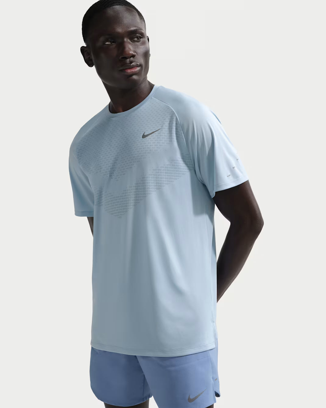 Nike Maglia Running Manica Corta Uomo Blu Chiaro Dri-FIT ADV Stride - HV5203-440