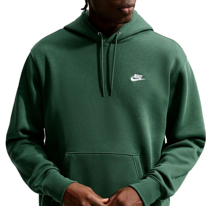 Nike felpa da uomo con cappuccio in cotone felpato Club FN3859-323 verde