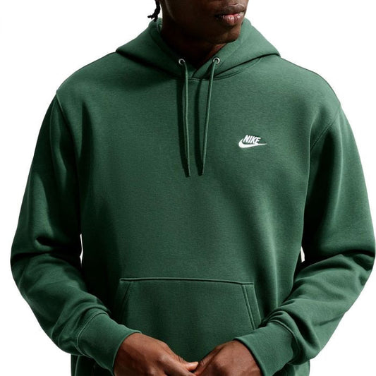Nike felpa da uomo con cappuccio in cotone felpato Club FN3859-323 verde