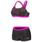 Arena Women's Two-Piece Swimsuit Proposal 010804-590 Black Fuchsia MaxFit Eco