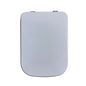 TOILET SEAT WC COVER MDF WOOD WHITE SQUARE RECTANGULAR 52735