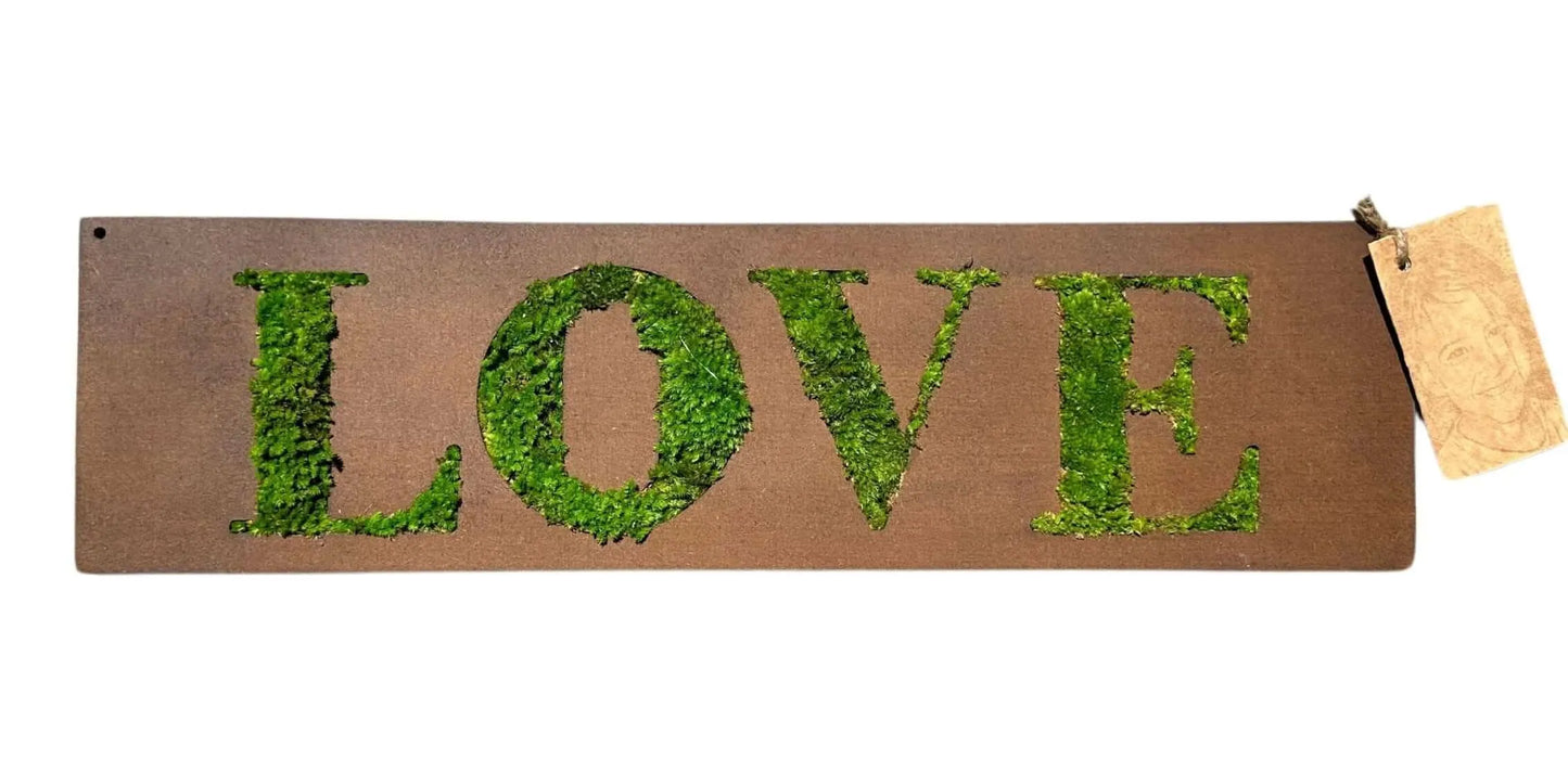 Quadro Rettangolare "Love" muschio stabilizzato
