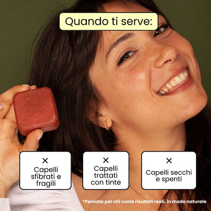 Shampoo Solido Ristrutturante per capelli Rovinati x2