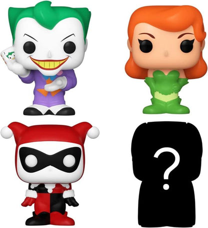 Funko Bitty Pop! DC Comics 4er-Pack – Harley Quinn/Poison/The Joker + Überraschungsfigur