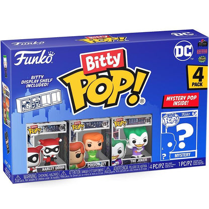 Funko Bitty Pop! DC Comics 4er-Pack – Harley Quinn/Poison/The Joker + Überraschungsfigur