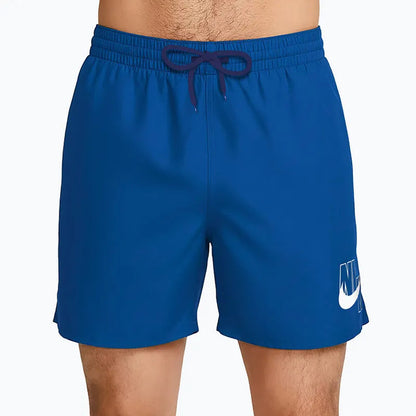 Nike Pantaloncino Mare Uomo 5" Volley Logo Lap Blu Royal - NESSG574-494