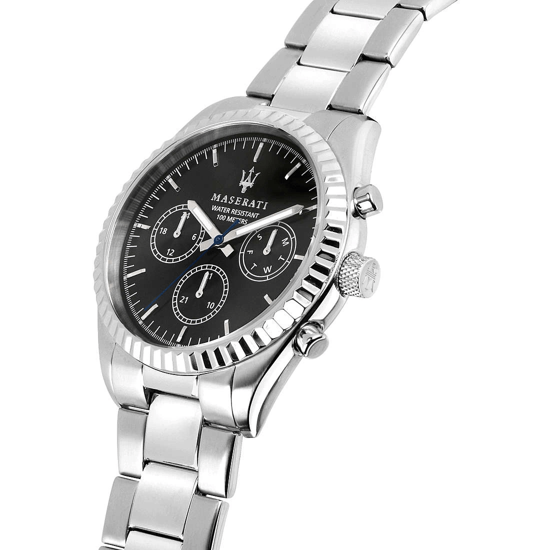 Maserati Uhr Competizione R885310023 – aus Edelstahl mit schwarzem Zifferblatt