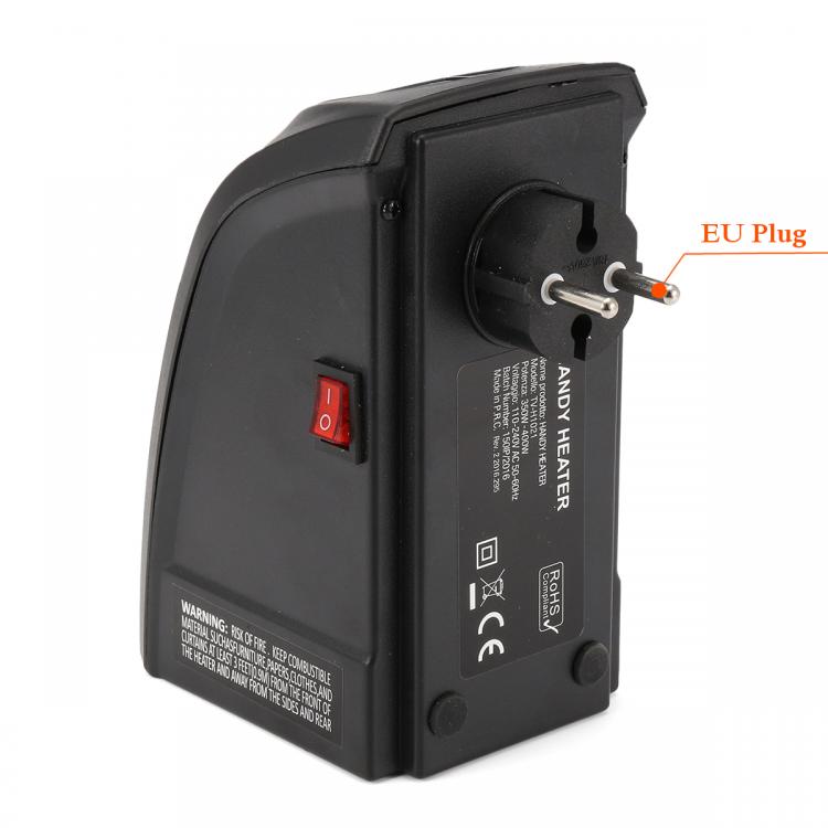 Elektrischer Heizlüfter 350W Tragbarer Heizstrahler Handy Heater Steckdosenheizung