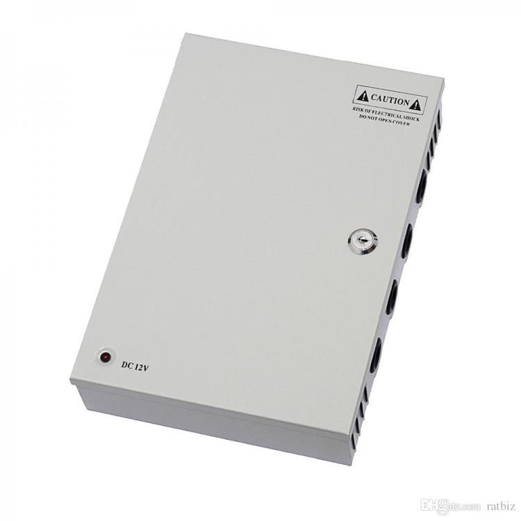 Rack Box Stabilisiertes Netzteil 18 Ausgänge Kanäle Zentralgerät CCTV-Kamera