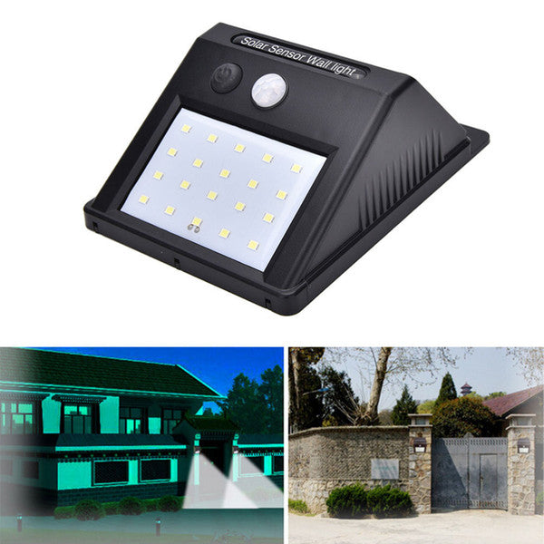 Applique Faro Lampada Pannello Solare Esterno Giardino Faretto Sensore Luce Led