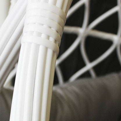 Dondolo Capraia - Wicker e Metallo Colore Bianco 195x93x122cm